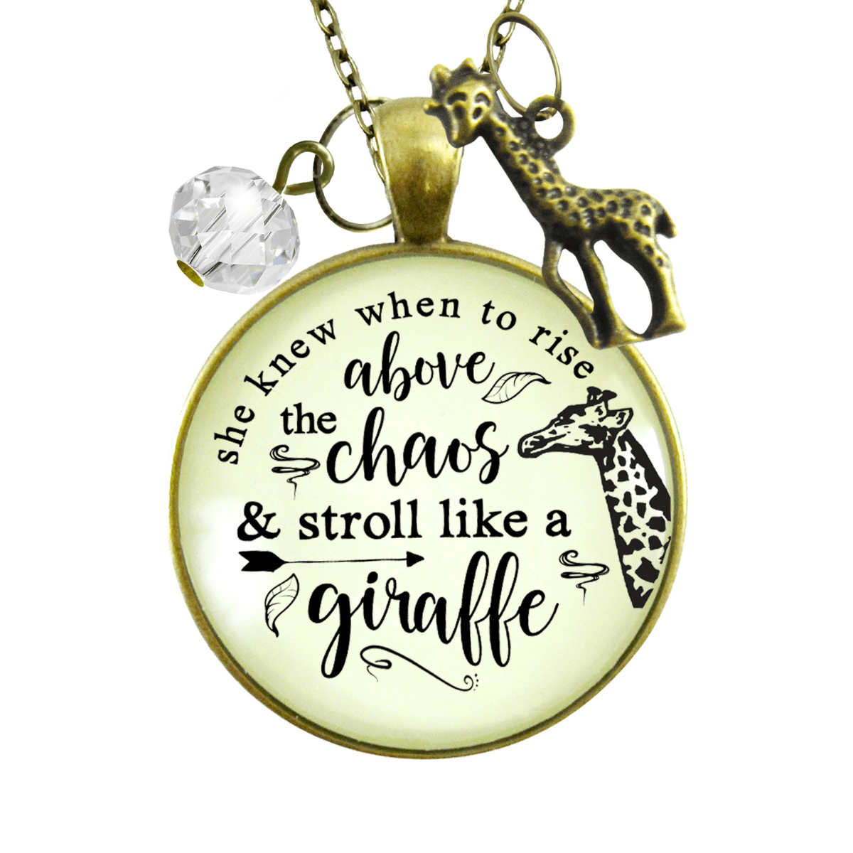 Gutsy Goodness Giraffe Necklace She Knew When To Rise Above Chaos Boho Friendship Jewelry Charm - Gutsy Goodness Handmade Jewelry;Giraffe Necklace She Knew When To Rise Above Chaos Boho Friendship Jewelry Charm - Gutsy Goodness Handmade Jewelry Gifts