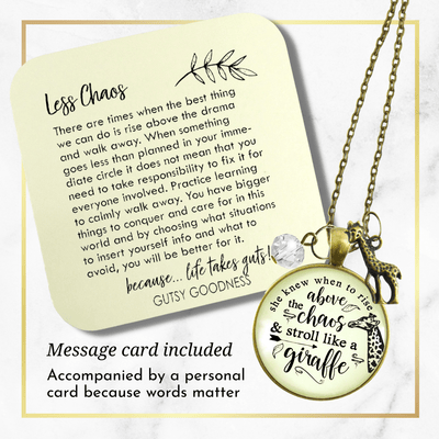 Gutsy Goodness Giraffe Necklace She Knew When To Rise Above Chaos Boho Friendship Jewelry Charm - Gutsy Goodness Handmade Jewelry;Giraffe Necklace She Knew When To Rise Above Chaos Boho Friendship Jewelry Charm - Gutsy Goodness Handmade Jewelry Gifts