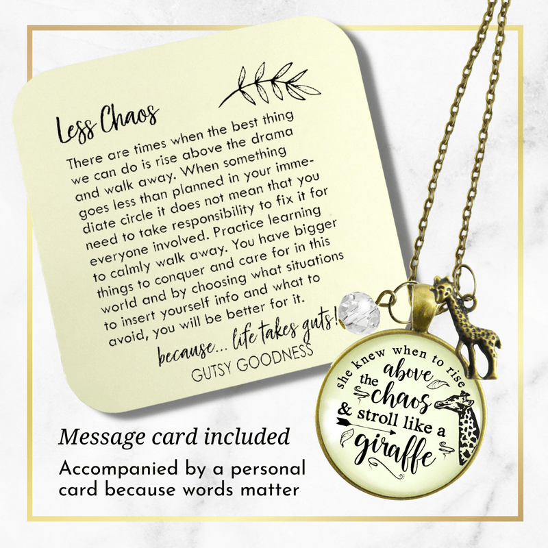 Gutsy Goodness Giraffe Necklace She Knew When To Rise Above Chaos Boho Friendship Jewelry Charm - Gutsy Goodness Handmade Jewelry;Giraffe Necklace She Knew When To Rise Above Chaos Boho Friendship Jewelry Charm - Gutsy Goodness Handmade Jewelry Gifts