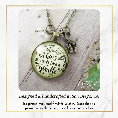 Gutsy Goodness Giraffe Necklace She Knew When To Rise Above Chaos Boho Friendship Jewelry Charm - Gutsy Goodness Handmade Jewelry;Giraffe Necklace She Knew When To Rise Above Chaos Boho Friendship Jewelry Charm - Gutsy Goodness Handmade Jewelry Gifts