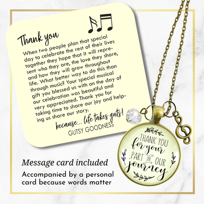 Gutsy Goodness Wedding Singer Gift Necklace Thank You for Part Musician Charm - Gutsy Goodness Handmade Jewelry;Wedding Singer Gift Necklace Thank You For Part Musician Charm - Gutsy Goodness Handmade Jewelry Gifts