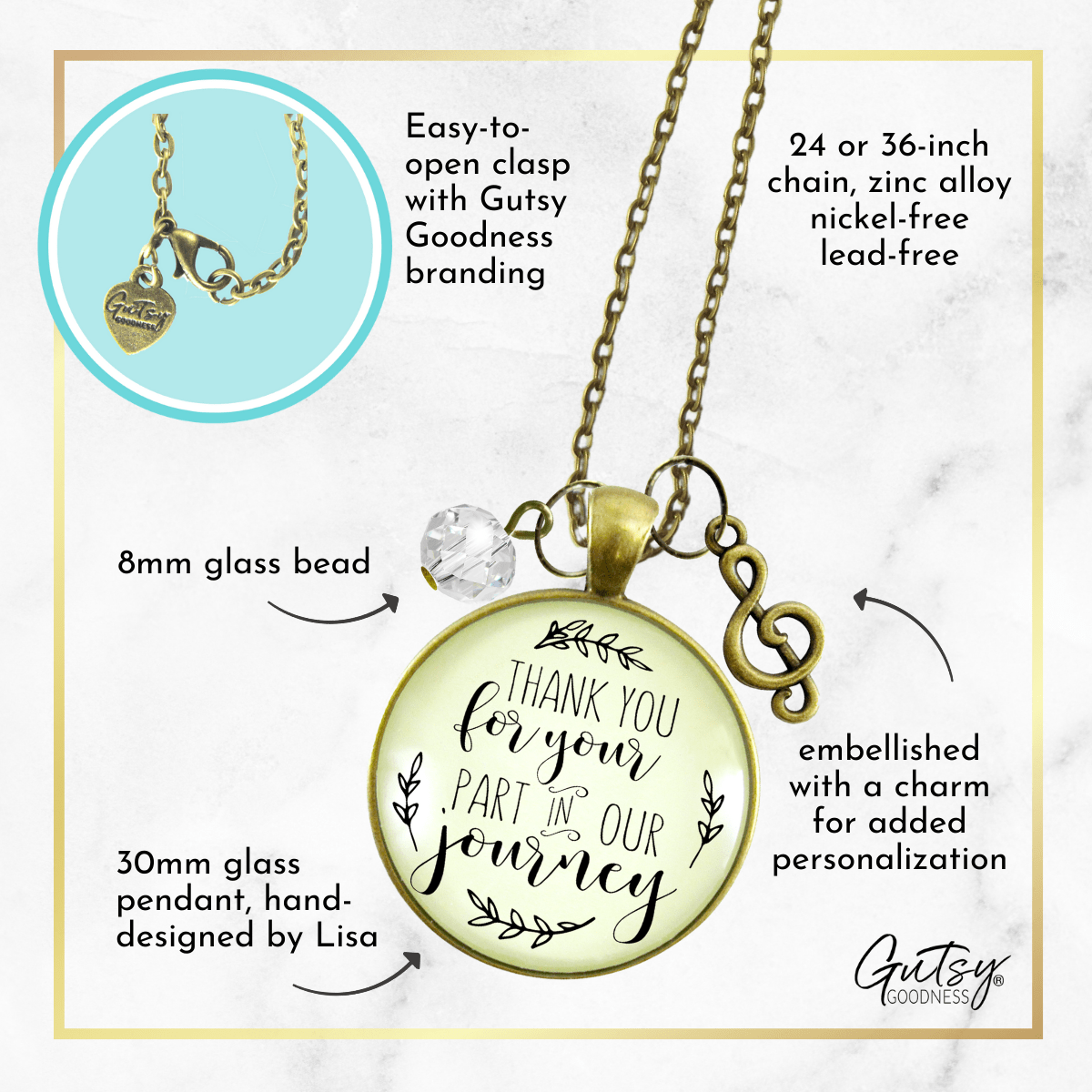 Gutsy Goodness Wedding Singer Gift Necklace Thank You for Part Musician Charm - Gutsy Goodness Handmade Jewelry;Wedding Singer Gift Necklace Thank You For Part Musician Charm - Gutsy Goodness Handmade Jewelry Gifts