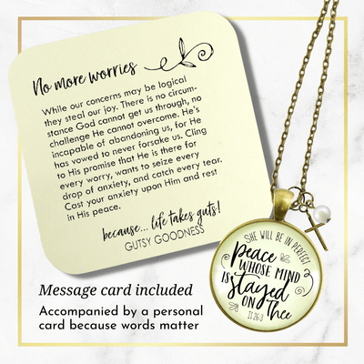 Gutsy Goodness Peaceful Necklace She Will Perfect Peace Faith Verse Jewelry - Gutsy Goodness Handmade Jewelry;Peaceful Necklace She Will Perfect Peace Faith Verse Jewelry - Gutsy Goodness Handmade Jewelry Gifts