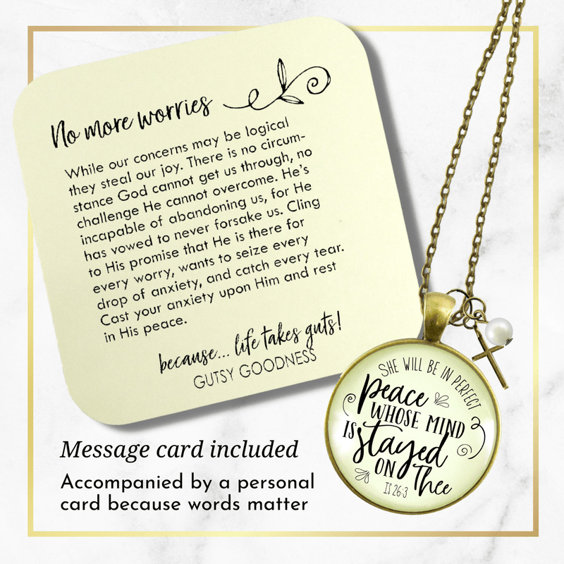Gutsy Goodness Peaceful Necklace She Will Perfect Peace Faith Verse Jewelry - Gutsy Goodness Handmade Jewelry;Peaceful Necklace She Will Perfect Peace Faith Verse Jewelry - Gutsy Goodness Handmade Jewelry Gifts