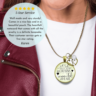 Gutsy Goodness Cousin Necklace Side by Side Long Distance Family Heart Jewelry Gift Open Heart - Gutsy Goodness;Cousin Necklace Side By Side Long Distance Family Heart Jewelry Gift Open Heart - Gutsy Goodness Handmade Jewelry Gifts