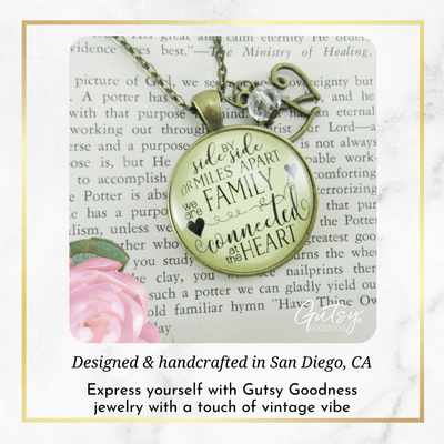 Gutsy Goodness My Family Necklace Side by Side Long Distance Gift Charm Jewelry - Gutsy Goodness;My Family Necklace Side By Side Long Distance Gift Charm Jewelry - Gutsy Goodness Handmade Jewelry Gifts