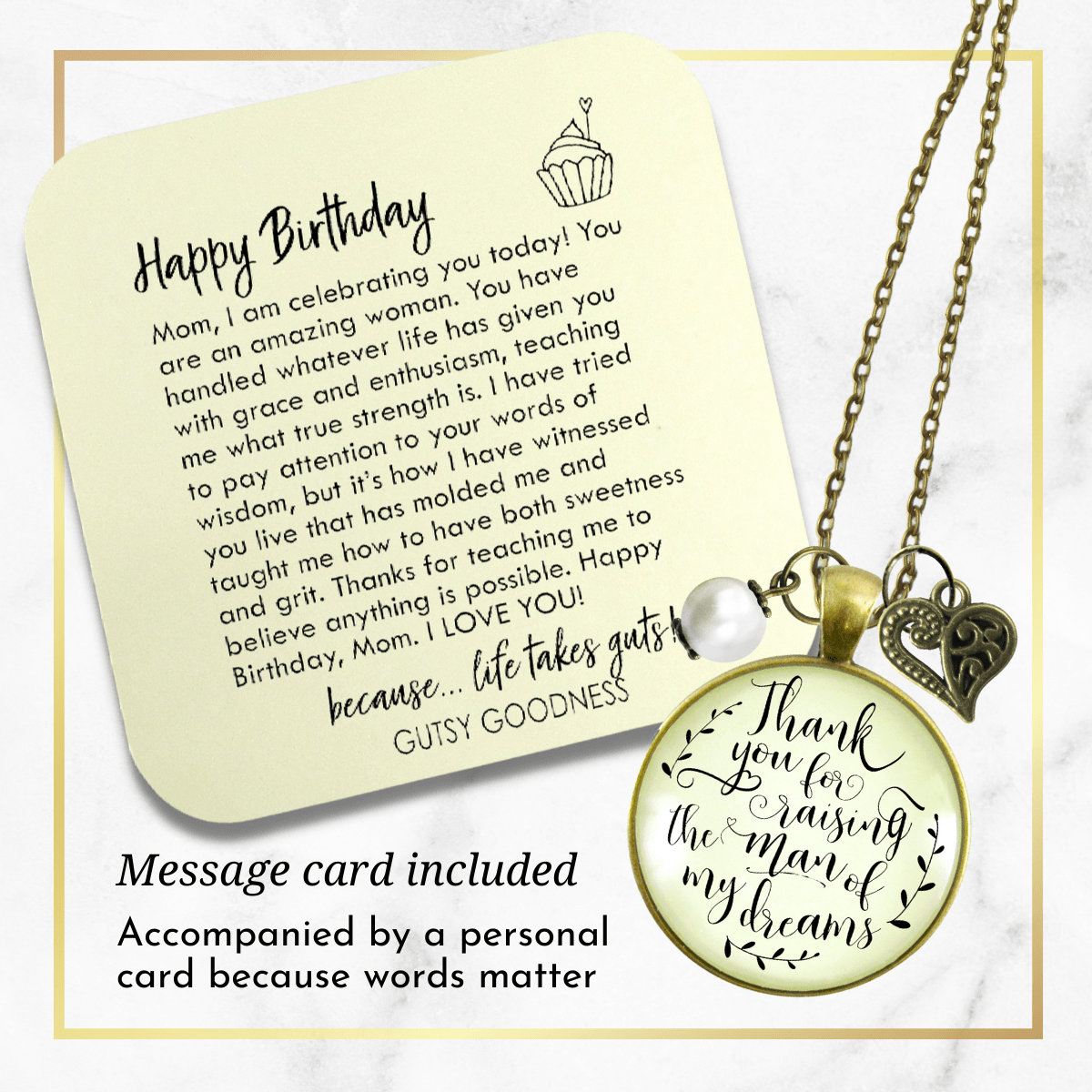 Gutsy Goodness To Her Mother in Law Necklace Thank You Raising Man I Dreamed Wedding Gift - Gutsy Goodness Handmade Jewelry;To Her Mother In Law Necklace Thank You Raising Man I Dreamed Wedding Gift - Gutsy Goodness Handmade Jewelry Gifts