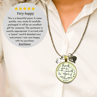 Gutsy Goodness To Her Mother in Law Necklace Thank You Raising Man I Dreamed Wedding Gift - Gutsy Goodness Handmade Jewelry;To Her Mother In Law Necklace Thank You Raising Man I Dreamed Wedding Gift - Gutsy Goodness Handmade Jewelry Gifts