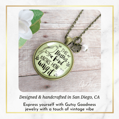 Mama Bird Necklace 1 Child Wings It Baby Bird Charm Gift Mom Jewelry - Gutsy Goodness;Mama Bird Necklace 1 Child Wings It Baby Bird Charm Gift Mom Jewelry - Gutsy Goodness Handmade Jewelry Gifts