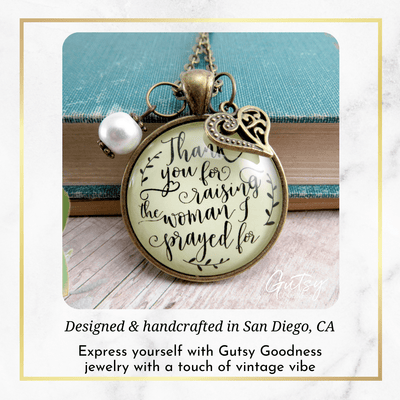 Gutsy Goodness Mother of Bride Necklace Thank You Raising Woman Prayed Wedding Gift - Gutsy Goodness Handmade Jewelry;Mother Of Bride Necklace Thank You Raising Woman Prayed Wedding Gift - Gutsy Goodness Handmade Jewelry Gifts