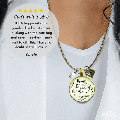 Gutsy Goodness His Mother In Law Necklace Thank You Raising Woman Of Dreams Mom Wedding Jewelry - Gutsy Goodness;His Mother In Law Necklace Thank You Raising Woman Of Dreams Mom Wedding Jewelry - Gutsy Goodness Handmade Jewelry Gifts