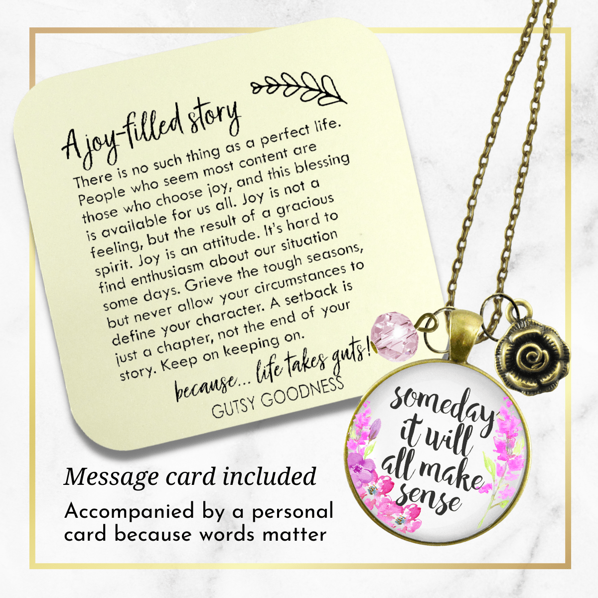 Gutsy Goodness Some Day It Will All Make Sense Necklace Encouraging Jewelry Heart - Gutsy Goodness Handmade Jewelry;Some Day It Will All Make Sense Necklace Encouraging Jewelry Heart - Gutsy Goodness Handmade Jewelry Gifts