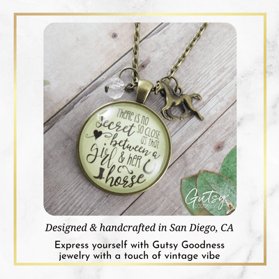 Gutsy Goodness Horse Necklace Equestrian Country Theme Quote Jewelry Galloping Charm - Gutsy Goodness Handmade Jewelry;Horse Necklace Equestrian Country Theme Quote Jewelry Galloping Charm - Gutsy Goodness Handmade Jewelry Gifts