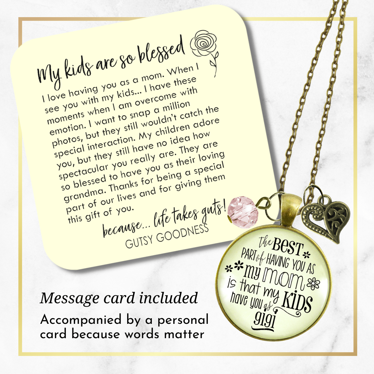 Gutsy Goodness Mimi Necklace Best Part You as Mom Kids Grandma Jewelry Gift Daughter - Gutsy Goodness Handmade Jewelry;Mimi Necklace Best Part You As Mom Kids Grandma Jewelry Gift Daughter - Gutsy Goodness Handmade Jewelry Gifts