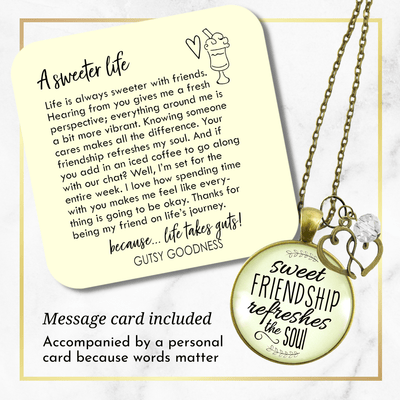 Gutsy Goodness Friendship Necklace Sweet Refreshes Soul Faith Life Quote Jewelry - Gutsy Goodness Handmade Jewelry;Friendship Necklace Sweet Refreshes Soul Faith Life Quote Jewelry - Gutsy Goodness Handmade Jewelry Gifts