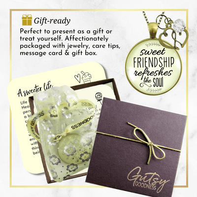 Gutsy Goodness Friendship Necklace Sweet Refreshes Soul Faith Life Quote Jewelry - Gutsy Goodness Handmade Jewelry;Friendship Necklace Sweet Refreshes Soul Faith Life Quote Jewelry - Gutsy Goodness Handmade Jewelry Gifts