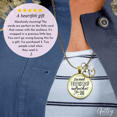 Gutsy Goodness Friendship Necklace Sweet Refreshes Soul Faith Life Quote Jewelry - Gutsy Goodness Handmade Jewelry;Friendship Necklace Sweet Refreshes Soul Faith Life Quote Jewelry - Gutsy Goodness Handmade Jewelry Gifts