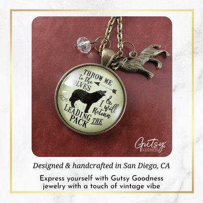 Gutsy Goodness Wolf Necklace Throw Me to Wolves Leading Pack Survivor Jewelry Charm - Gutsy Goodness Handmade Jewelry;Wolf Necklace Throw Me To Wolves Leading Pack Survivor Jewelry Charm - Gutsy Goodness Handmade Jewelry Gifts