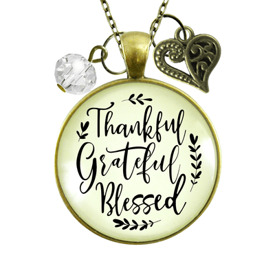 Gutsy Goodness Thankful Grateful Blessed Necklace Blessing Words Womens Jewelry - Gutsy Goodness Handmade Jewelry;Thankful Grateful Blessed Necklace Blessing Words Womens Jewelry - Gutsy Goodness Handmade Jewelry Gifts
