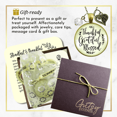 Gutsy Goodness Thankful Grateful Blessed Necklace Blessing Words Womens Jewelry - Gutsy Goodness Handmade Jewelry;Thankful Grateful Blessed Necklace Blessing Words Womens Jewelry - Gutsy Goodness Handmade Jewelry Gifts