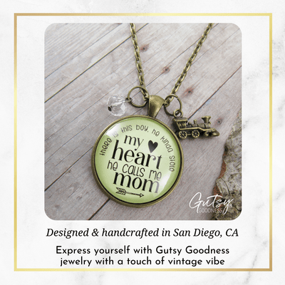 Gutsy Goodness Mom of Son Necklace This Boy He Kinda Stole My Heart Train Motherhood Jewelry - Gutsy Goodness Handmade Jewelry;Mom Of Son Necklace This Boy He Kinda Stole My Heart Train Motherhood Jewelry - Gutsy Goodness Handmade Jewelry Gifts