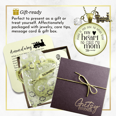 Gutsy Goodness Mom of Son Necklace This Boy He Kinda Stole My Heart Train Motherhood Jewelry - Gutsy Goodness Handmade Jewelry;Mom Of Son Necklace This Boy He Kinda Stole My Heart Train Motherhood Jewelry - Gutsy Goodness Handmade Jewelry Gifts