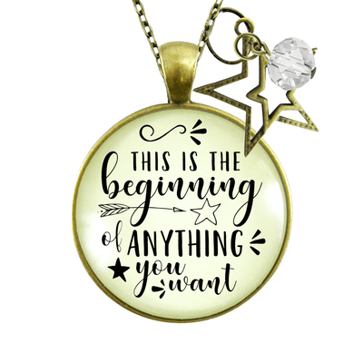 Gutsy Goodness Congratulations Necklace the Beginning Of Anything Life Jewelry Gift - Gutsy Goodness Handmade Jewelry;Congratulations Necklace The Beginning Of Anything Life Jewelry Gift - Gutsy Goodness Handmade Jewelry Gifts