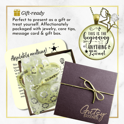 Gutsy Goodness Congratulations Necklace the Beginning Of Anything Life Jewelry Gift - Gutsy Goodness Handmade Jewelry;Congratulations Necklace The Beginning Of Anything Life Jewelry Gift - Gutsy Goodness Handmade Jewelry Gifts
