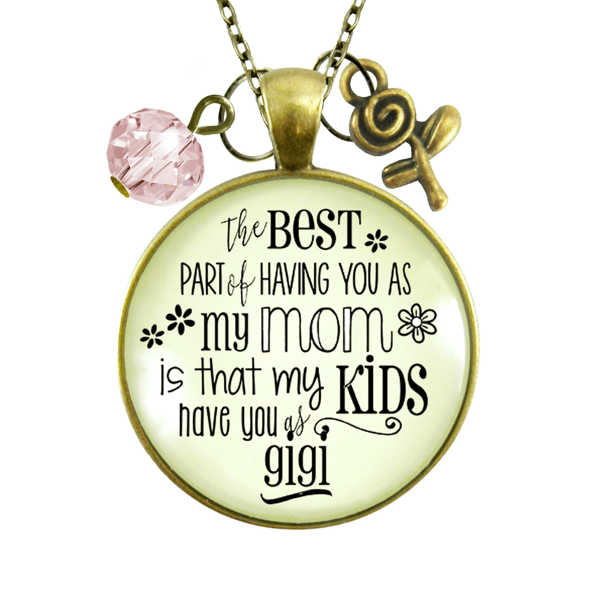 Gutsy Goodness Gigi Necklace Best Part of You Mom Kids Have Grandma Jewelry Gift From Daughter - Gutsy Goodness Handmade Jewelry;Gigi Necklace Best Part Of You Mom Kids Have Grandma Jewelry Gift From Daughter - Gutsy Goodness Handmade Jewelry Gifts