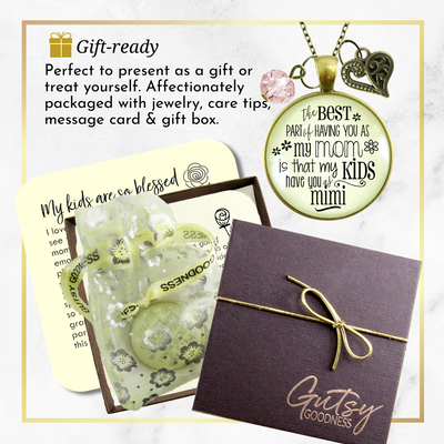 Mimi Necklace Best Part You as Mom Kids Grandma Jewelry Gift Daughter  Necklace - Gutsy Goodness Handmade Jewelry