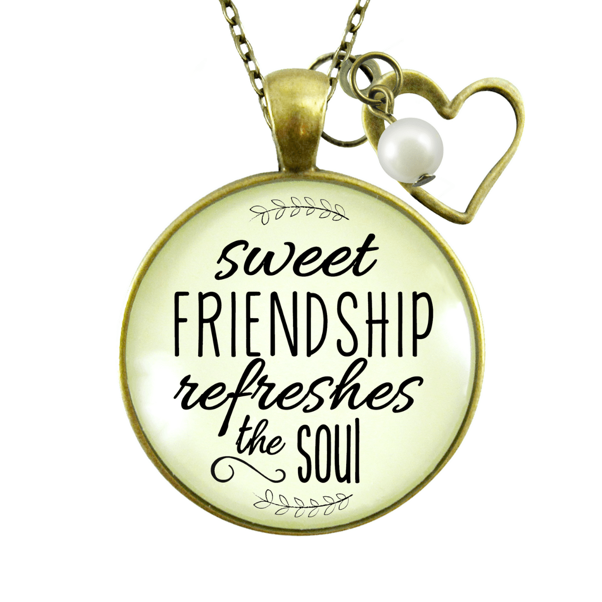 Gutsy Goodness BFF Necklace Sweet Friendship Refreshes Soul Inspirational Pendant Jewelry - Gutsy Goodness;Bff Necklace Sweet Friendship Refreshes Soul Inspirational Pendant Jewelry - Gutsy Goodness Handmade Jewelry Gifts