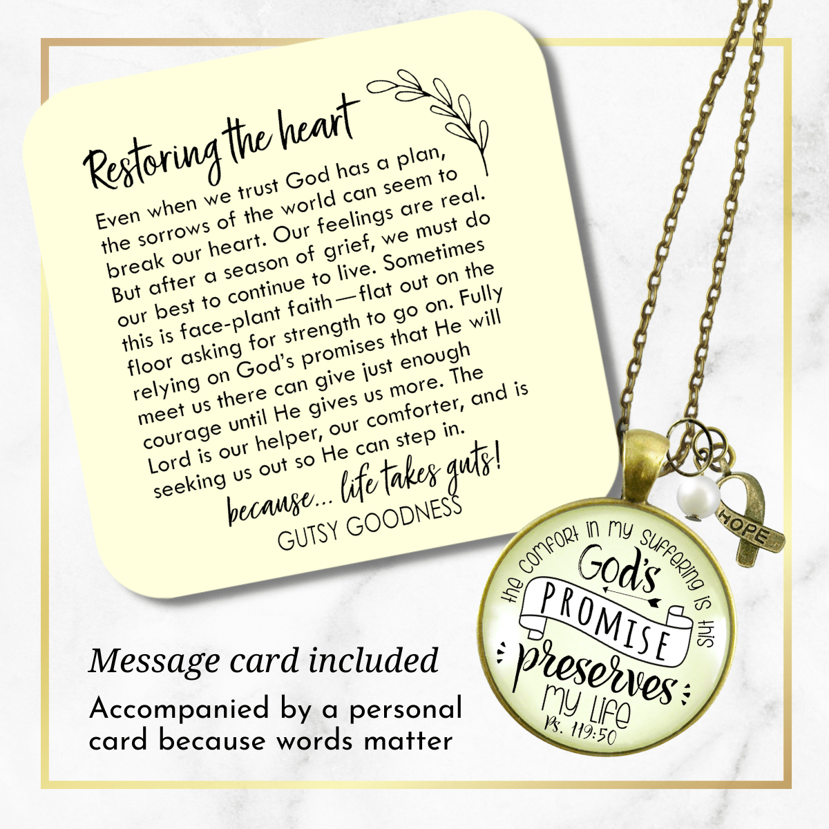 Gutsy Goodness Scripture Necklace Comfort in Suffering Gods Promise Psalm Jewelry - Gutsy Goodness;Scripture Necklace Comfort In Suffering Gods Promise Psalm Jewelry - Gutsy Goodness Handmade Jewelry Gifts