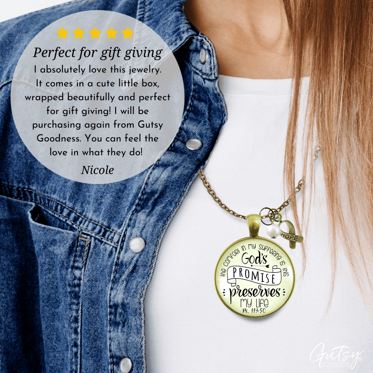 Gutsy Goodness Scripture Necklace Comfort in Suffering Gods Promise Psalm Jewelry - Gutsy Goodness;Scripture Necklace Comfort In Suffering Gods Promise Psalm Jewelry - Gutsy Goodness Handmade Jewelry Gifts