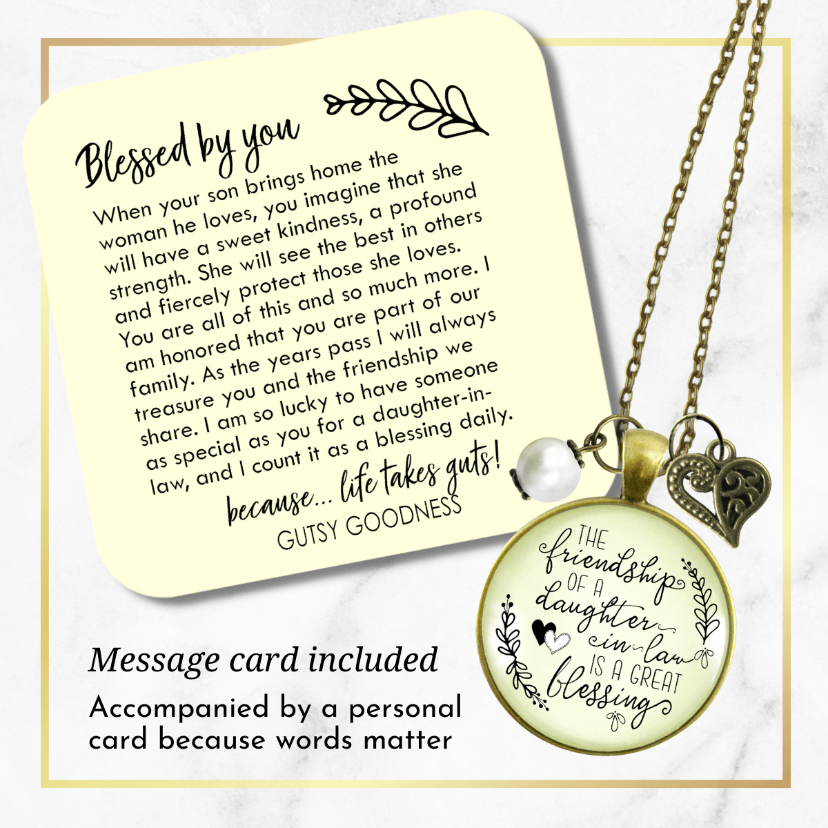 Gutsy Goodness Daughter in Law Necklace Friendship Blessing Gift from Mom Wedding Jewelry - Gutsy Goodness Handmade Jewelry;Daughter In Law Necklace Friendship Blessing Gift From Mom Wedding Jewelry - Gutsy Goodness Handmade Jewelry Gifts