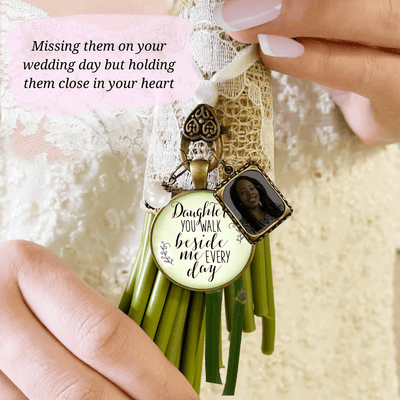 Daughter You Walk Beside Me Every Day BRONZE - CREAM - WHITE BEAD