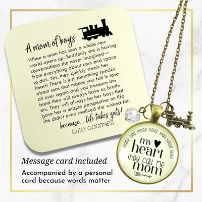 Gutsy Goodness Mom of Sons Necklace Are These Boys Kinda Stole My Heart Train Mother Jewelry - Gutsy Goodness Handmade Jewelry;Mom Of Sons Necklace Are These Boys Kinda Stole My Heart Train Mother Jewelry - Gutsy Goodness Handmade Jewelry Gifts