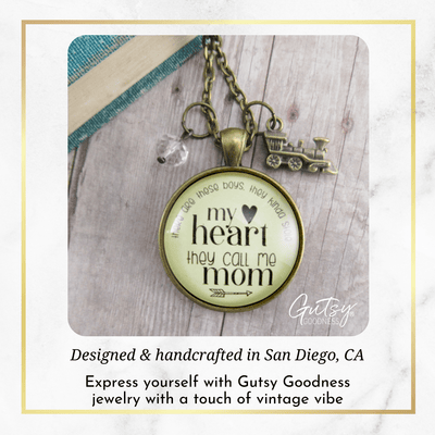 Gutsy Goodness Mom of Sons Necklace Are These Boys Kinda Stole My Heart Train Mother Jewelry - Gutsy Goodness Handmade Jewelry;Mom Of Sons Necklace Are These Boys Kinda Stole My Heart Train Mother Jewelry - Gutsy Goodness Handmade Jewelry Gifts