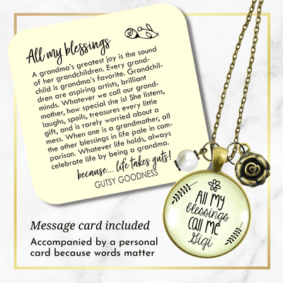 Gutsy Goodness Gigi Necklace All My Blessings Call Me GiGi Gift Quote Womens Grandma - Gutsy Goodness Handmade Jewelry;Gigi Necklace All My Blessings Call Me Gigi Gift Quote Womens Grandma - Gutsy Goodness Handmade Jewelry Gifts