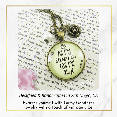 Gutsy Goodness Gigi Necklace All My Blessings Call Me GiGi Gift Quote Womens Grandma - Gutsy Goodness Handmade Jewelry;Gigi Necklace All My Blessings Call Me Gigi Gift Quote Womens Grandma - Gutsy Goodness Handmade Jewelry Gifts