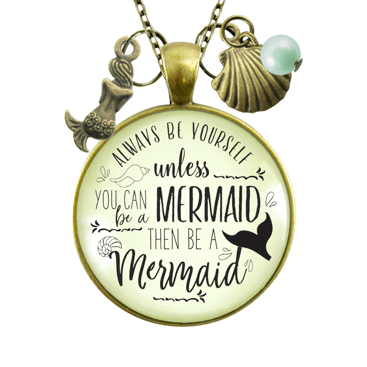 Gutsy Goodness Mermaid Necklace Always Be Yourself Unless Ocean Tropical Jewelry Beach Charms - Gutsy Goodness Handmade Jewelry;Mermaid Necklace Always Be Yourself Unless Ocean Tropical Jewelry Beach Charms - Gutsy Goodness Handmade Jewelry Gifts