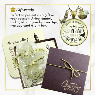 Gutsy Goodness Mermaid Necklace Always Be Yourself Unless Ocean Tropical Jewelry Beach Charms - Gutsy Goodness Handmade Jewelry;Mermaid Necklace Always Be Yourself Unless Ocean Tropical Jewelry Beach Charms - Gutsy Goodness Handmade Jewelry Gifts