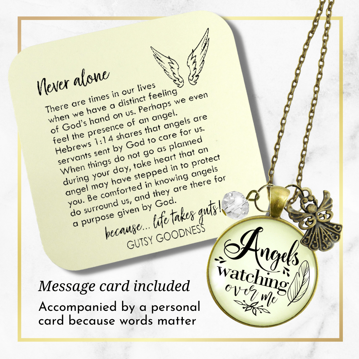 Gutsy Goodness Angels Watching Over Me Neccklace Memorial Heaven Inspired Jewelry - Gutsy Goodness Handmade Jewelry;Angels Watching Over Me Neccklace Memorial Heaven Inspired Jewelry - Gutsy Goodness Handmade Jewelry Gifts