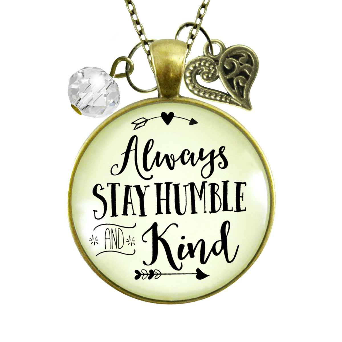 Always Stay Humble and Kind Necklace Meaningful Quote Gift Jewelry, image size:1200x1200