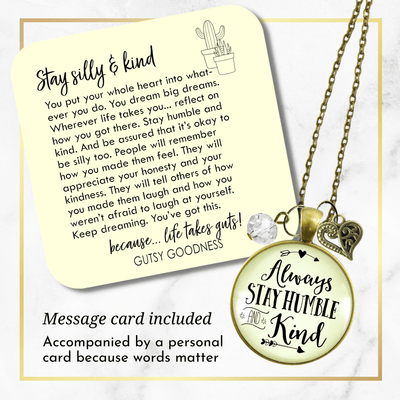 Gutsy Goodness Always Stay Humble and Kind Necklace Meaningful Quote Gift Jewelry - Gutsy Goodness Handmade Jewelry;Always Stay Humble And Kind Necklace Meaningful Quote Gift Jewelry - Gutsy Goodness Handmade Jewelry Gifts
