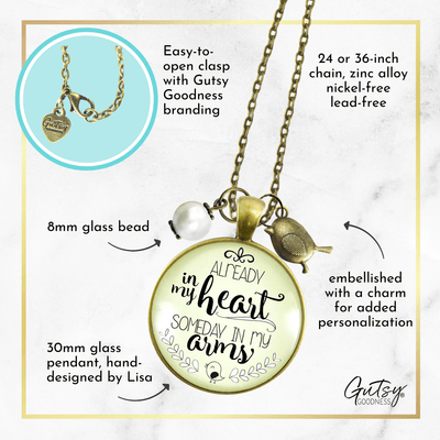 Gutsy Goodness Already in My Heart Mothers Necklace Expecting Baby Adoption Jewelry - Gutsy Goodness Handmade Jewelry;Already In My Heart Mothers Necklace Expecting Baby Adoption Jewelry - Gutsy Goodness Handmade Jewelry Gifts