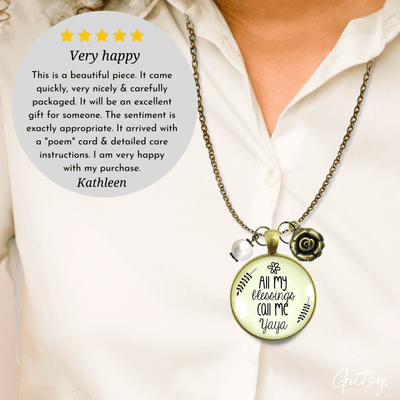 Gutsy Goodness Yaya Necklace All My Blessings Greek Grandma Gift - Gutsy Goodness Handmade Jewelry;Yaya Necklace All My Blessings Greek Grandma Gift - Gutsy Goodness Handmade Jewelry Gifts