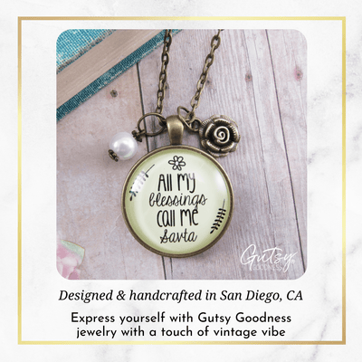 Gutsy Goodness Savta Necklace All My Blessings Jewish Hebrew Grandma Gift Jewelry - Gutsy Goodness Handmade Jewelry;Savta Necklace All My Blessings Jewish Hebrew Grandma Gift Jewelry - Gutsy Goodness Handmade Jewelry Gifts