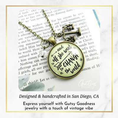 Gutsy Goodness Law School Graduate Necklace Change World Lawyer Jewelry - Gutsy Goodness Handmade Jewelry;Law School Graduate Necklace Change World Lawyer Jewelry - Gutsy Goodness Handmade Jewelry Gifts