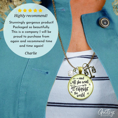 Gutsy Goodness Law School Graduate Necklace Change World Lawyer Jewelry - Gutsy Goodness Handmade Jewelry;Law School Graduate Necklace Change World Lawyer Jewelry - Gutsy Goodness Handmade Jewelry Gifts