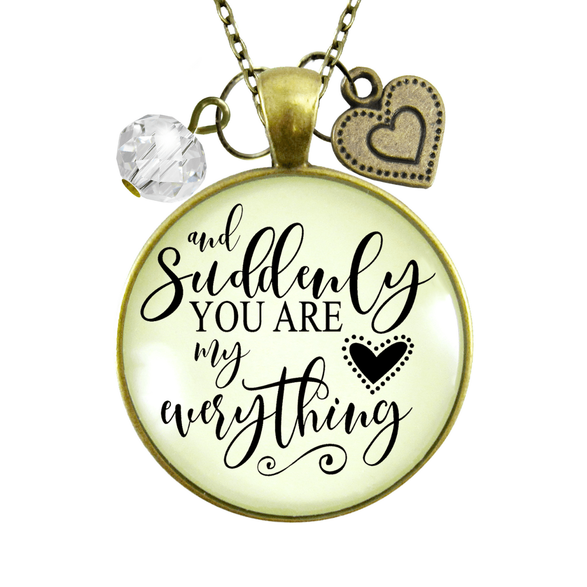 Gutsy Goodness First Mothers Day Necklace Suddenly You are My Everything Mom Jewelry - Gutsy Goodness;First Mothers Day Necklace Suddenly You Are My Everything Mom Jewelry - Gutsy Goodness Handmade Jewelry Gifts